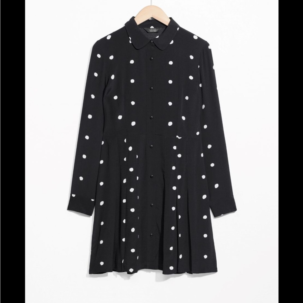 & Other Stories Pleated Shirt Dress
